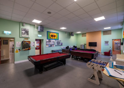 Entertainment room youth club Bru Youth Services